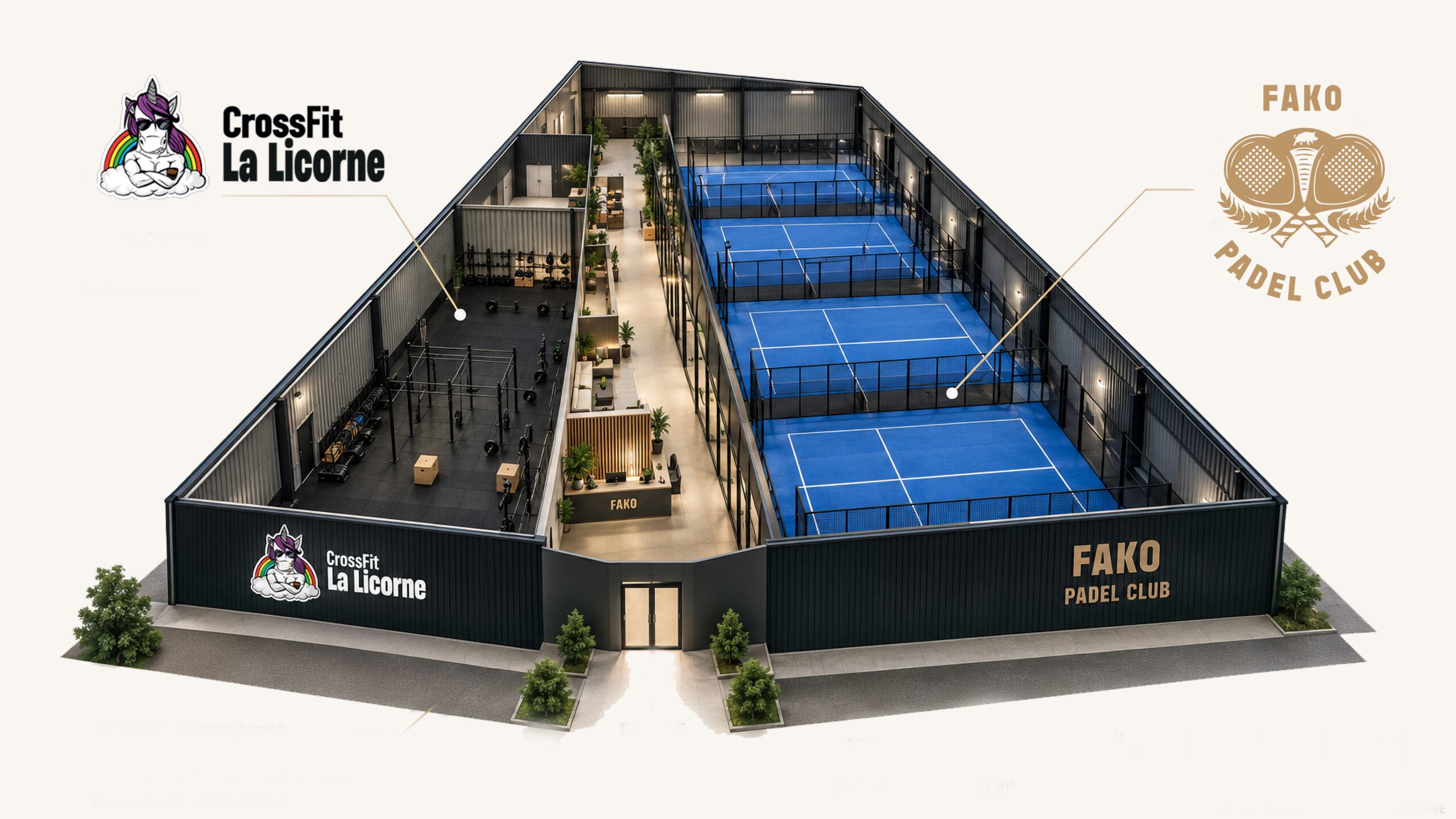carte du complexe sportif Fako Padel Club x CrossFit La Licorne